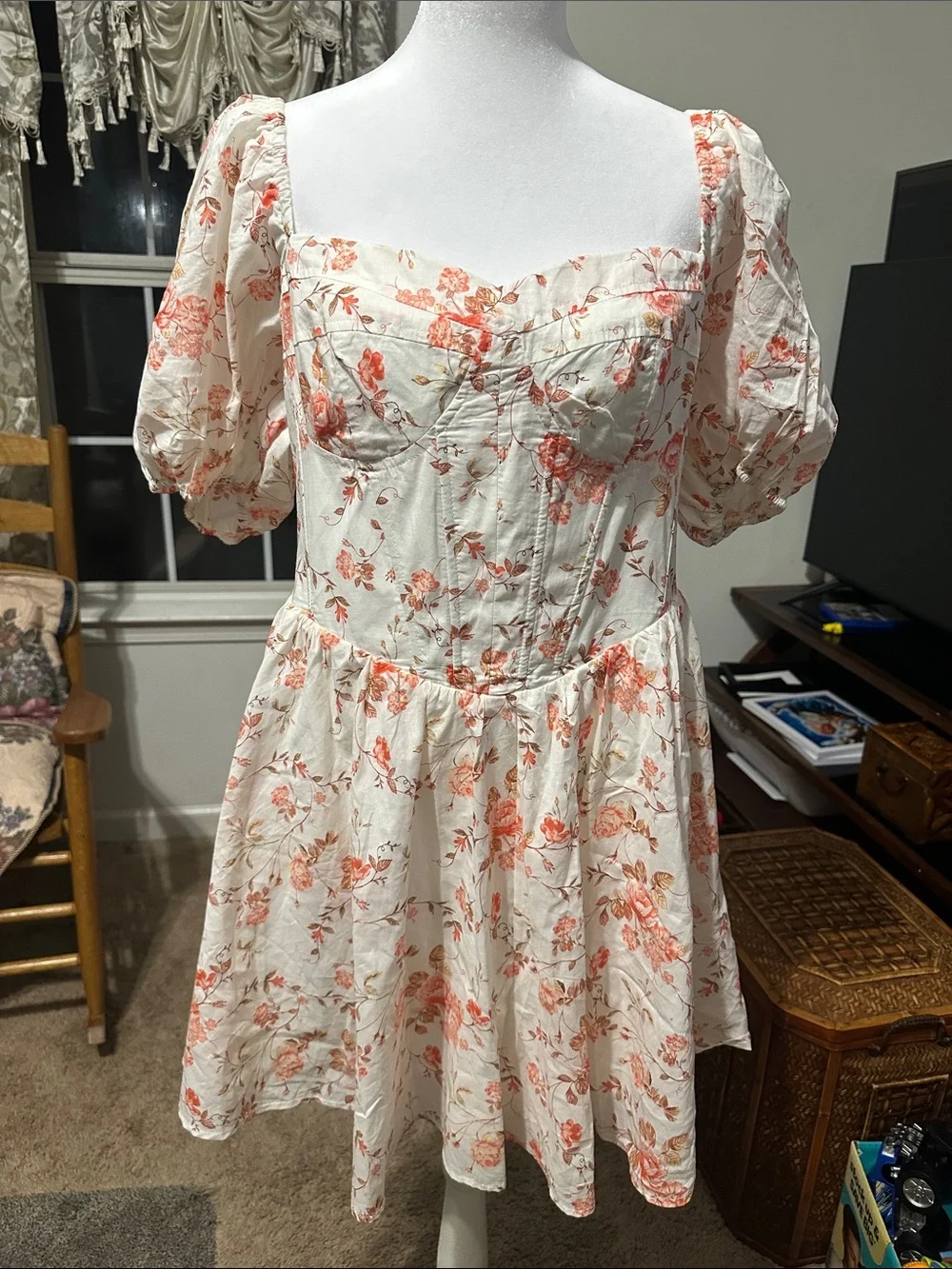 coral and cream dress Altar'd State | Dresses | Altard State Mini With Floral Print Wedding dresses Size:FR 38 - Preorder aw26 Emily Ratajkowski teases major 15% Wool)Worn length on
